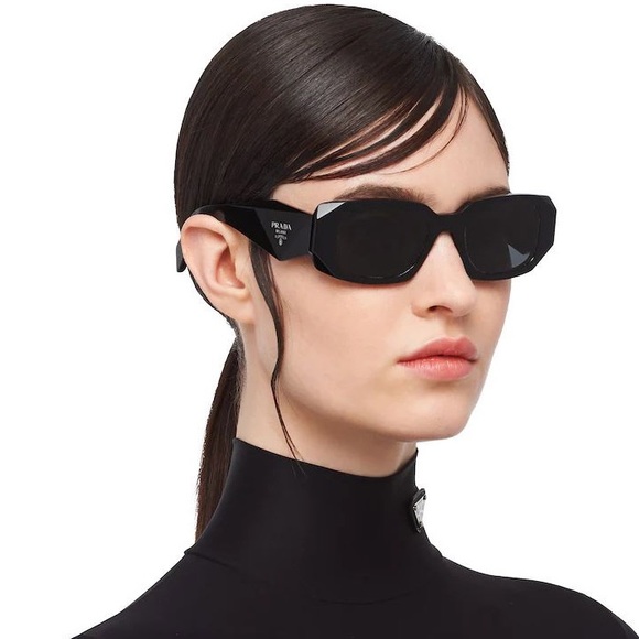 NEW PRADA PR17WS BLACK SUNGLASSES PRADA PR 17WS 1AB5S0 NEW PRADA SYMBOLE - Picture 7 of 13